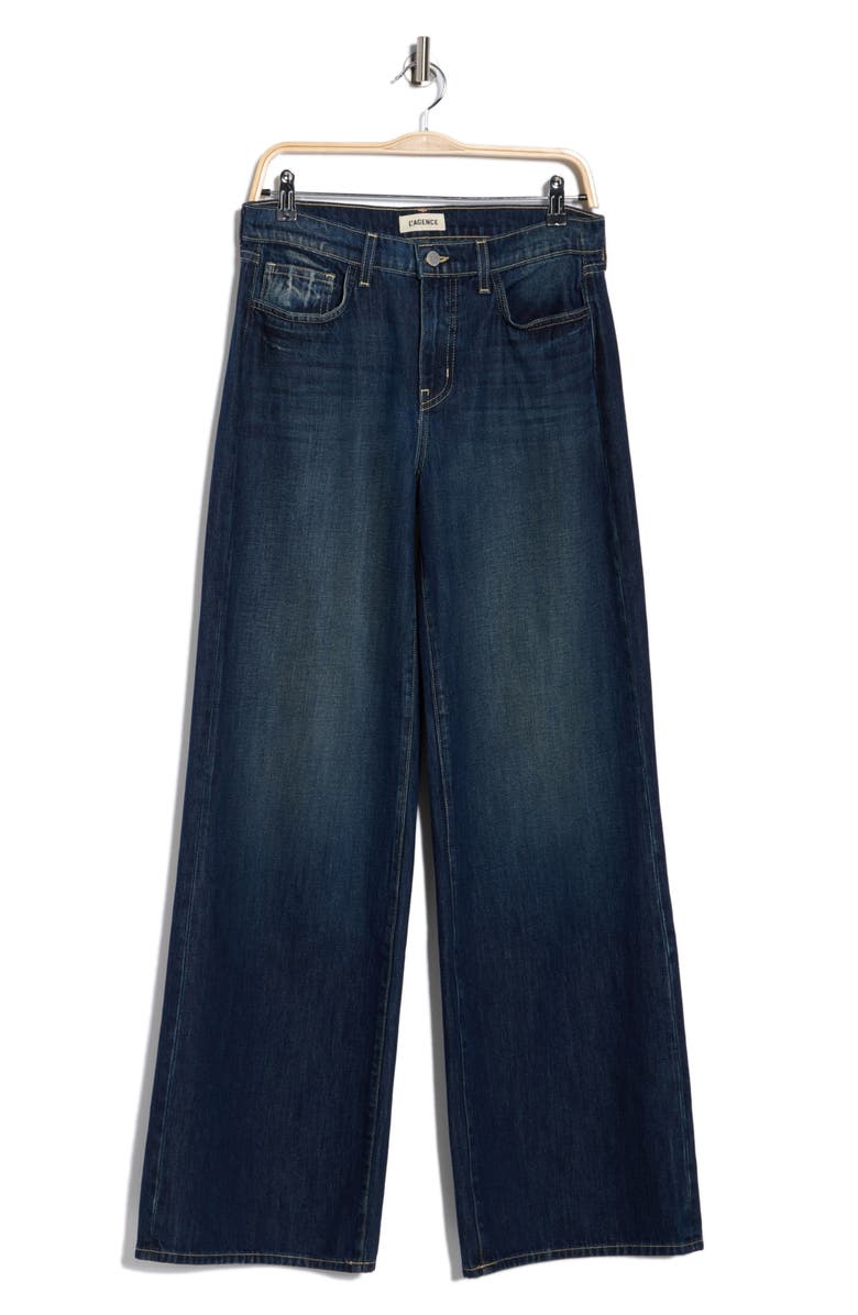 L'AGENCE Alicent High Waist Wide Leg Jeans, Alternate, color, Merrit