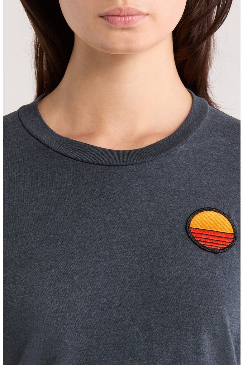 Sunset Patch T-Shirt, Alternate, color, CHARCOAL