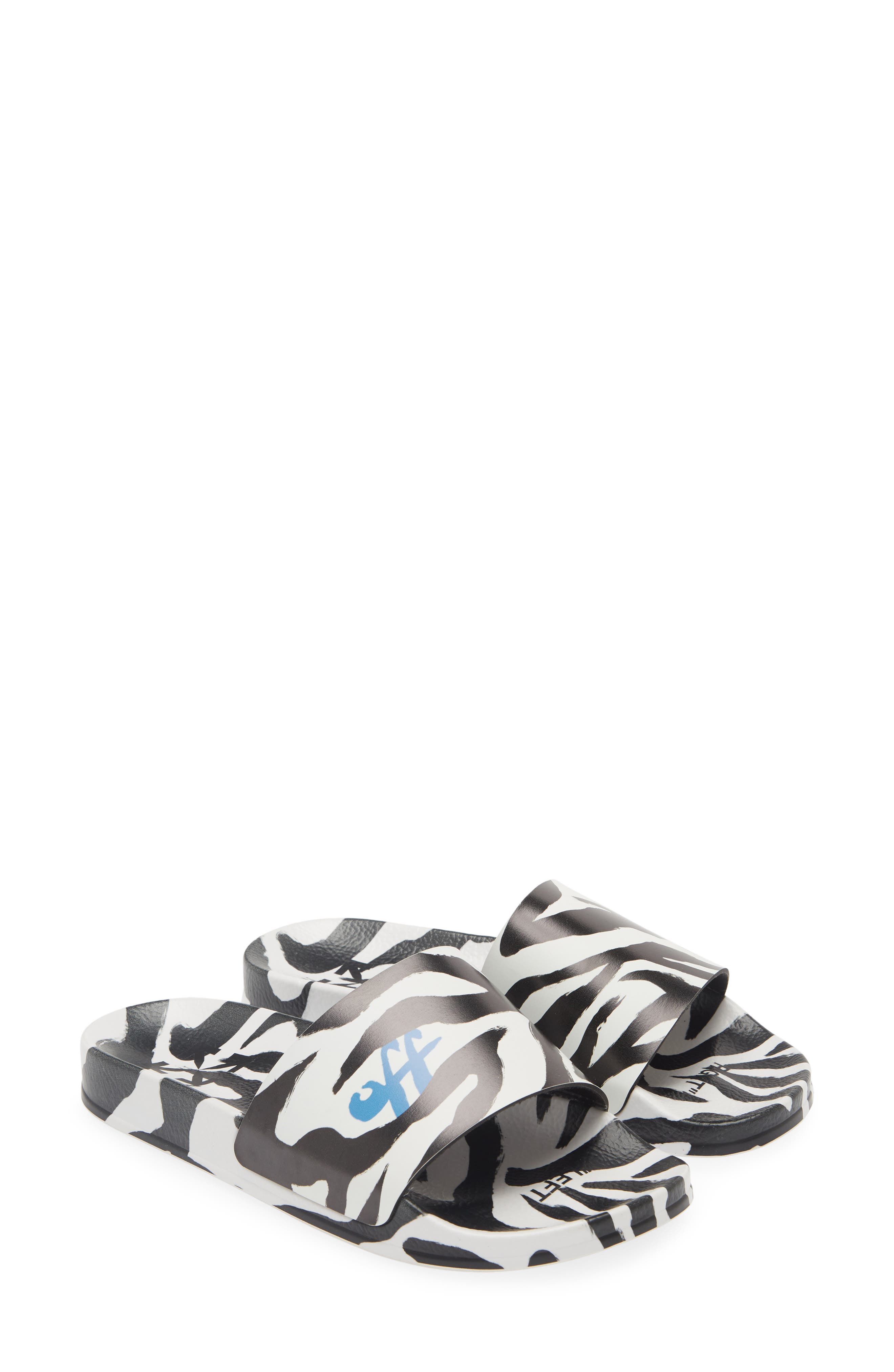 Off-White Logo Pool Slide Sandal, Alternate, color, 