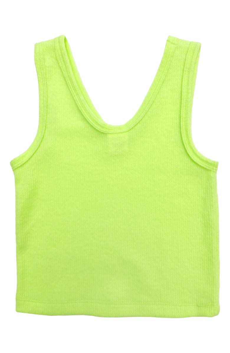 Suzette Collection Kids' Supersoft Waffle Tank, Alternate, color, Lime Green