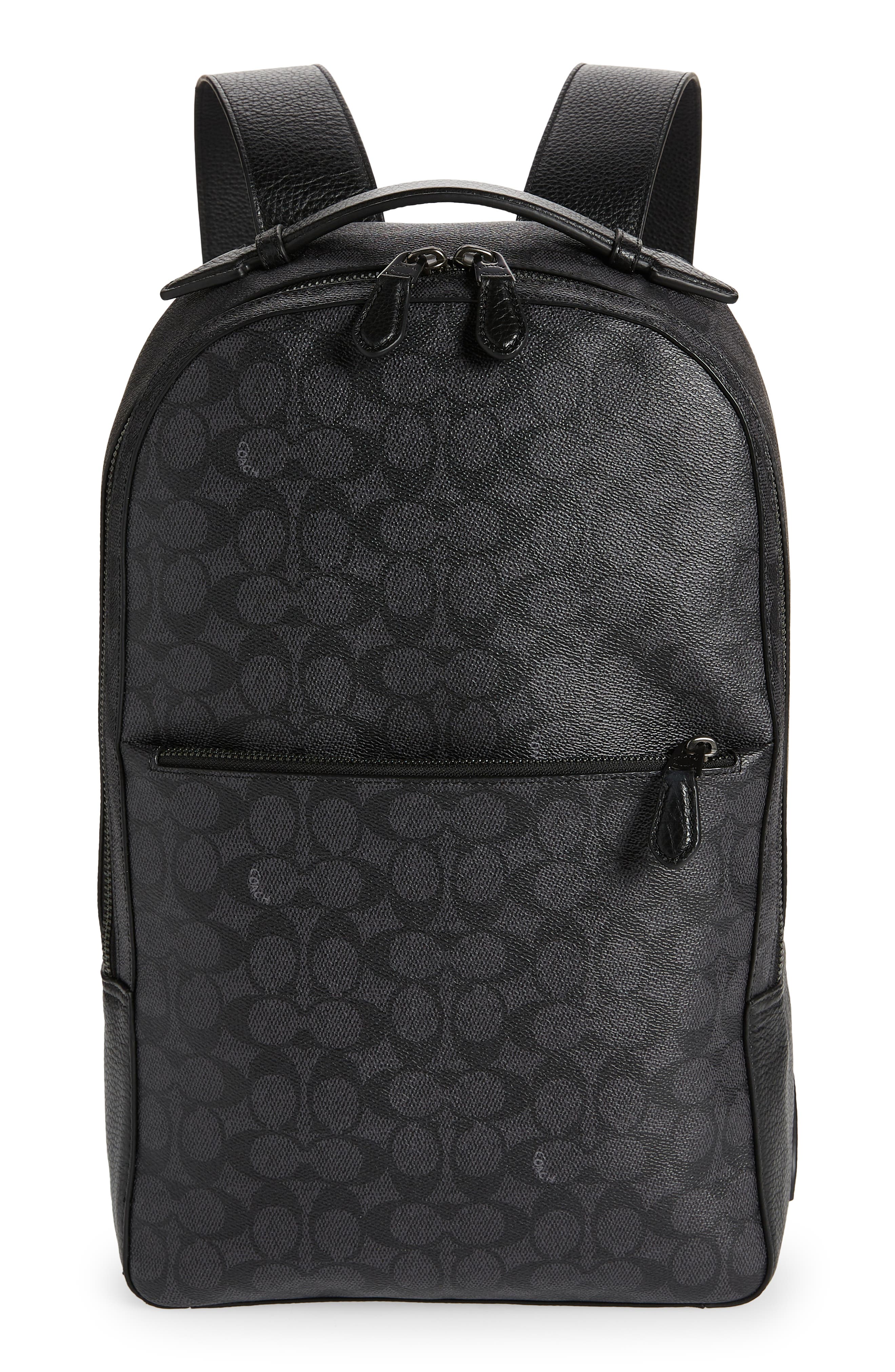 COACH Metropolitan Pebbled Leather Backpack, Main, color, 