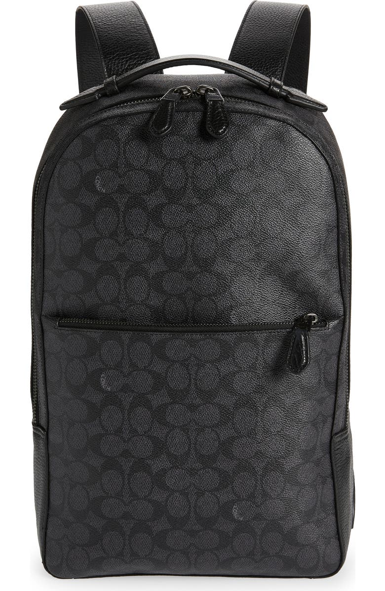 COACH Metropolitan Pebbled Leather Backpack, Main, color,