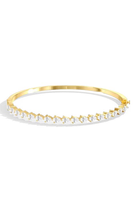 East West Pear Lab Diamond Bangle in 14K