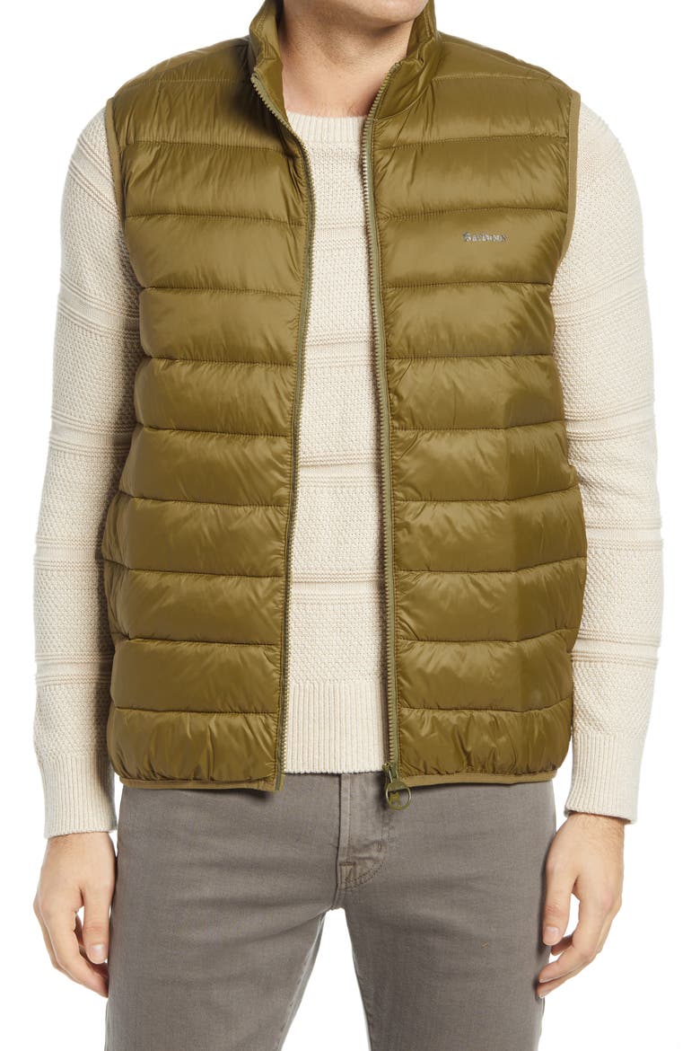 Gretby Quilted Vest, Main, color, FIR GREEN
