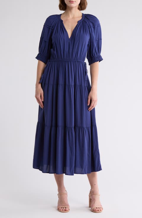 Tassel Tie Midi Dress