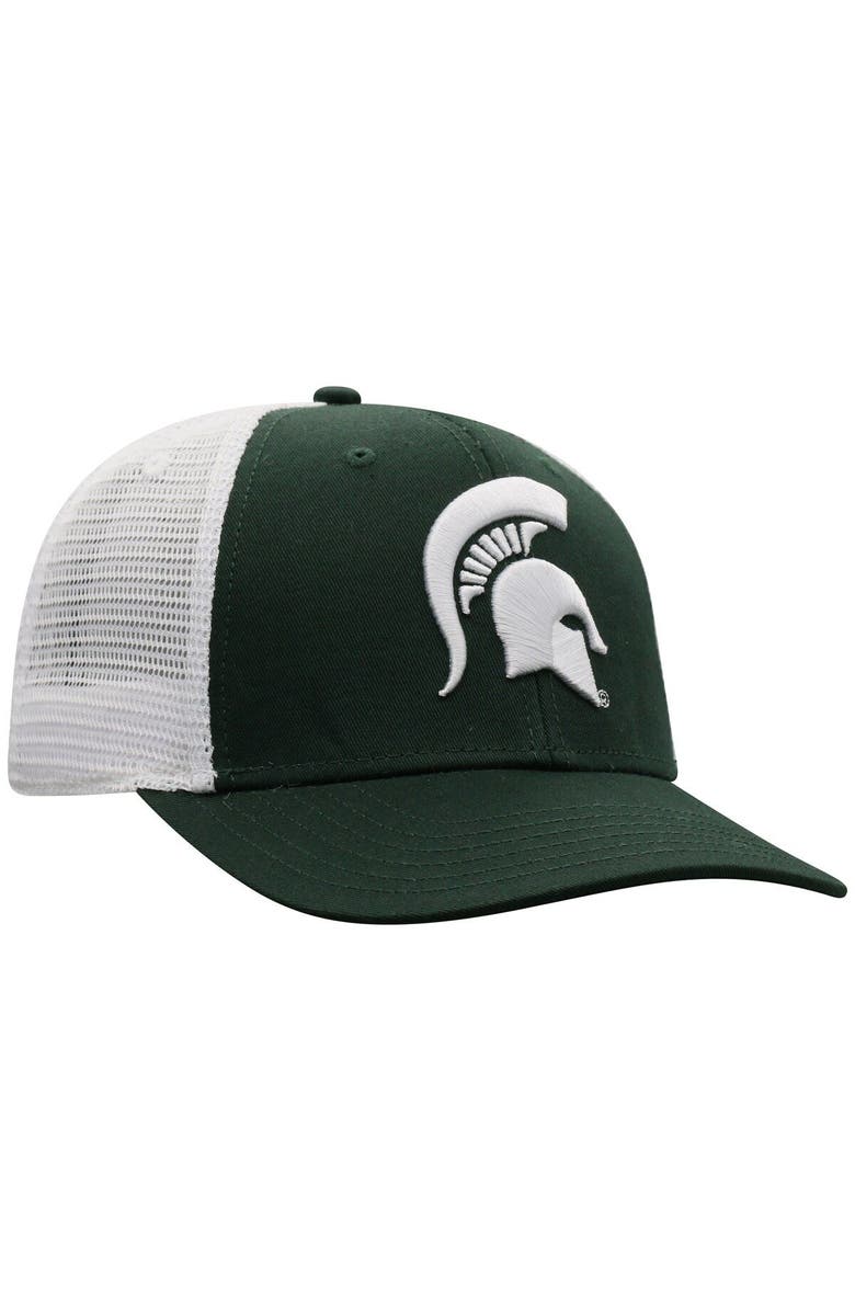 TOP OF THE WORLD Men's Top of the World Green/White Michigan State Spartans Trucker Snapback Hat, Alternate, color, Green