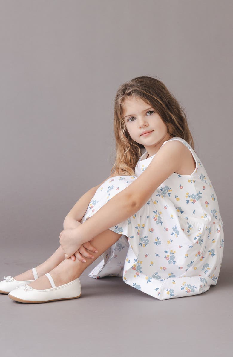 Hope & Henry Kids' Organic Sleeveless Knit Tank Dress, Alternate, color, Sunlit Multi Floral