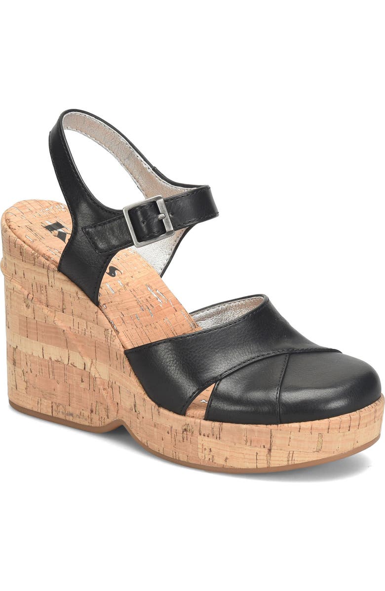 KORKS Babette II Wedge Sandal, Main, color, Black