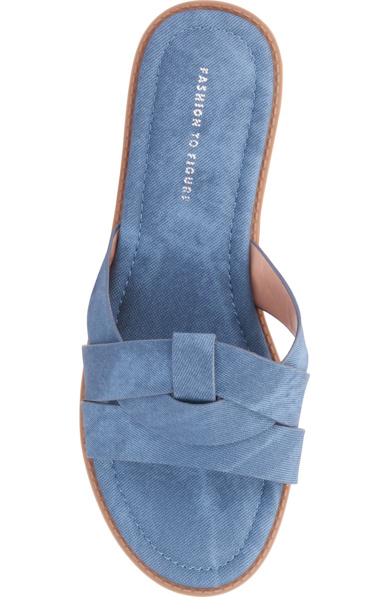 Fashion to Figure Tiana Slide Sandal - Wide Width, Alternate, color, Medium Blue