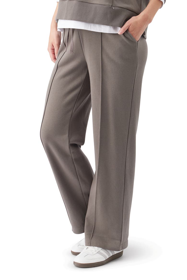 Terry Wide Leg Jogger, Alternate, color, Earth