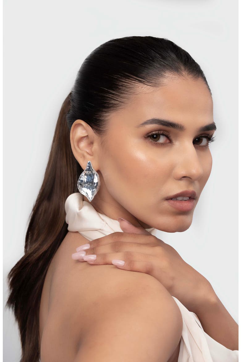 Noa Earrings, Alternate, color, SILVER PLATED