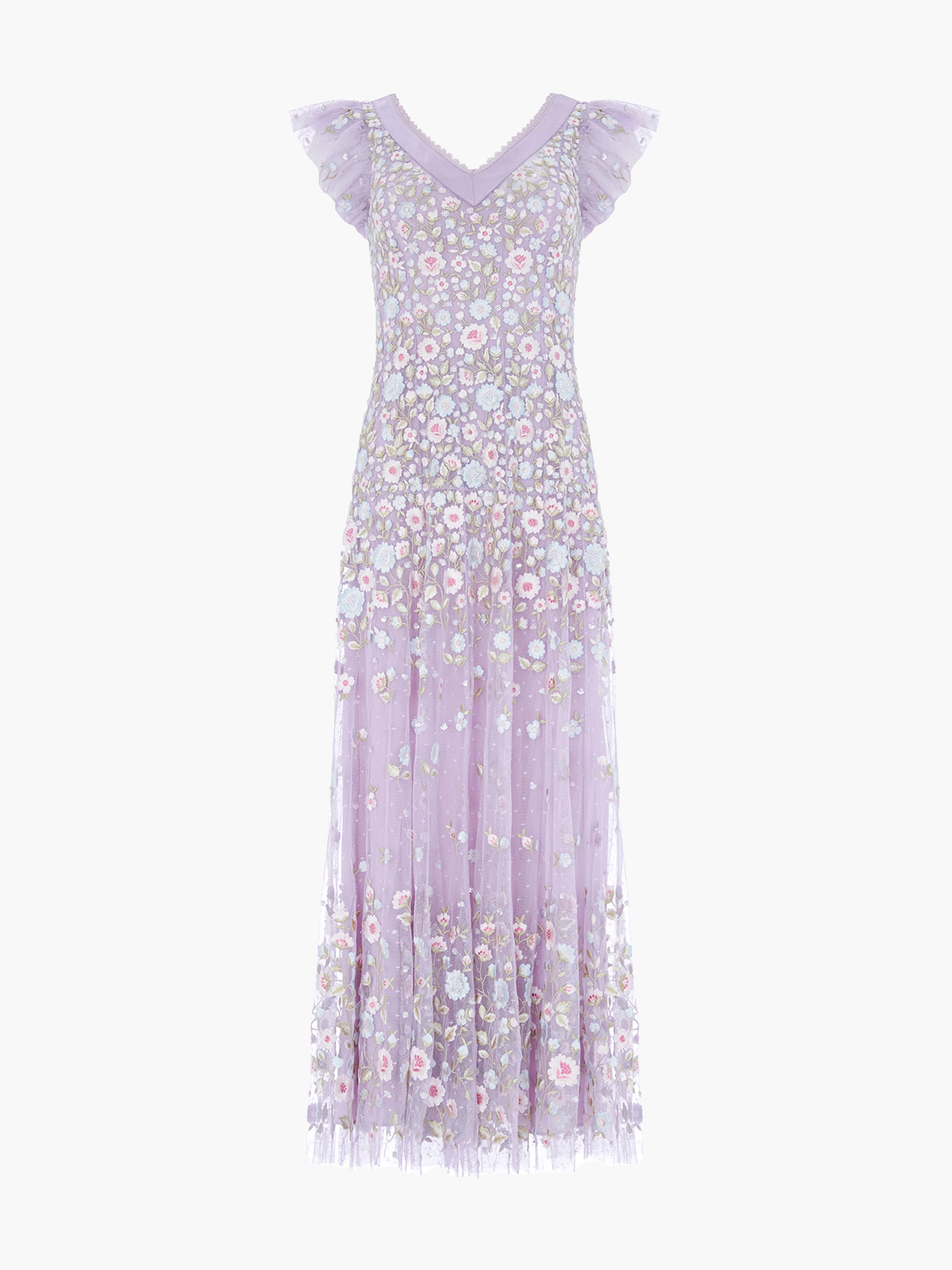 Ethereal Blooms Short Sleeve Ankle Gown - image 2