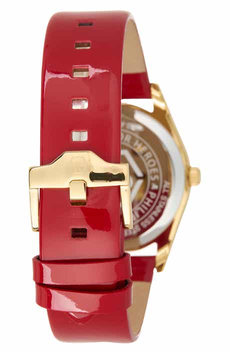 Plein Valentine Leather Strap Watch
