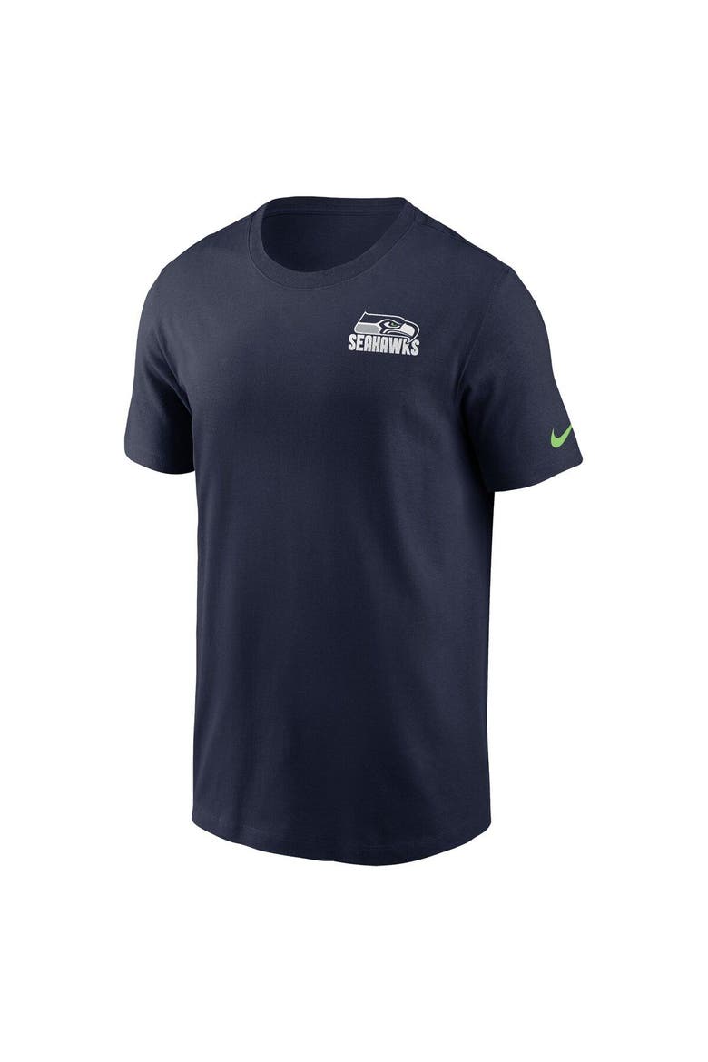 Men's Nike College Navy Seattle Seahawks Blitz Essential T-Shirt, Alternate, color, Navy