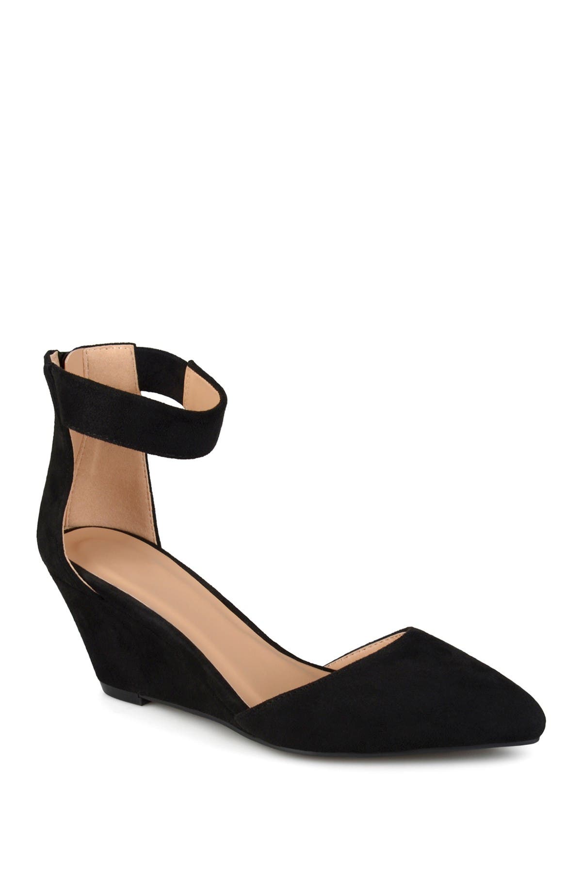 JOURNEE Kova Ankle Strap Wedge Pump, Main, color, 