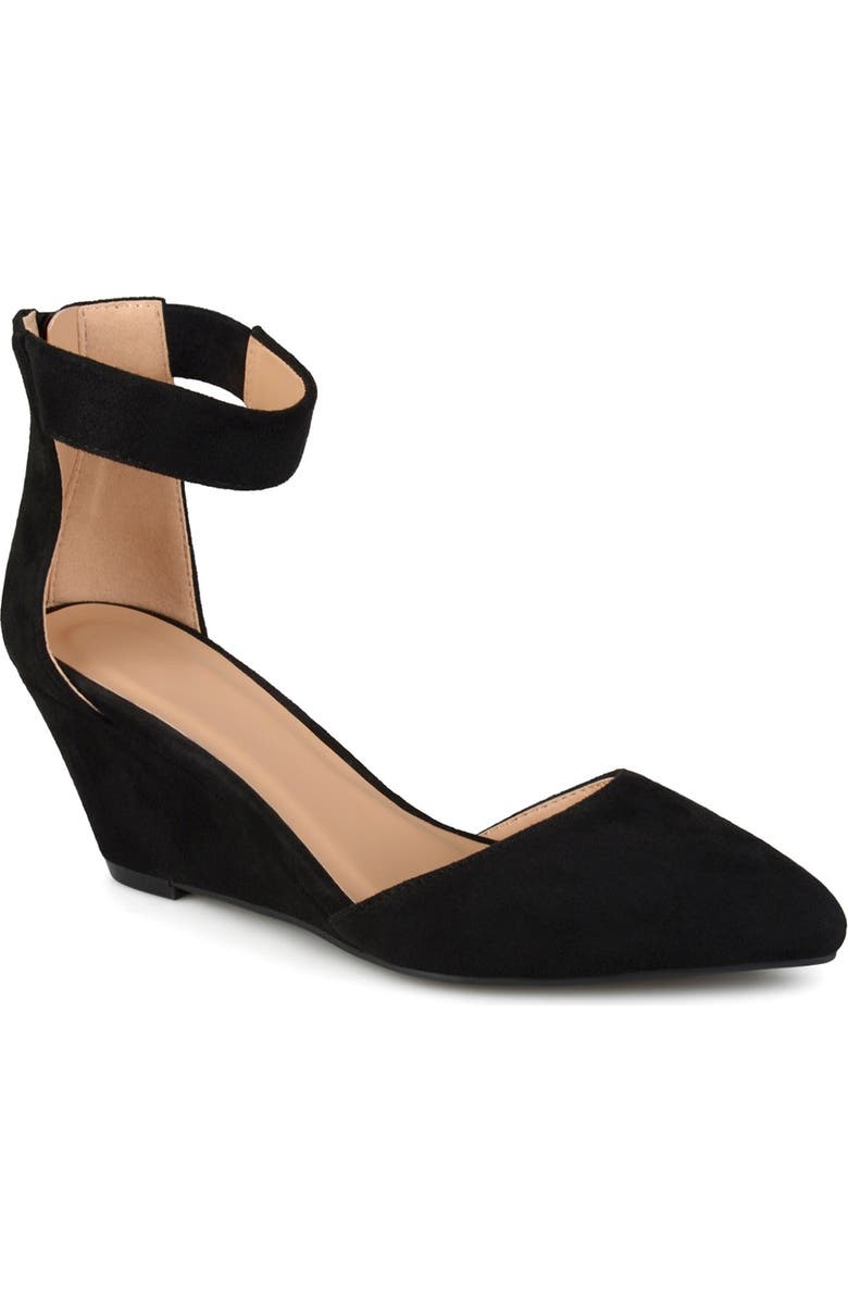 JOURNEE Kova Ankle Strap Wedge Pump, Main, color,
