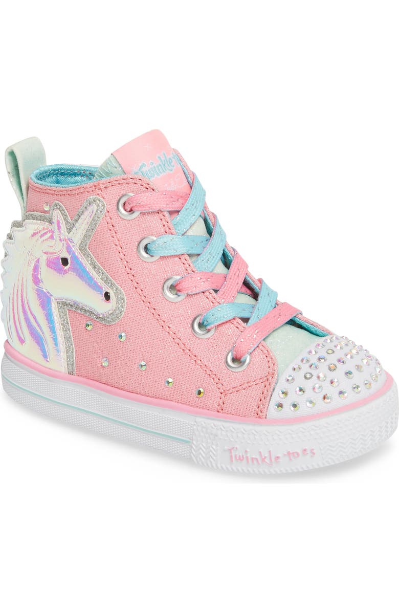 SKECHERS Twinkle Toes Unicorn Light-Up Sneaker, Main, color,