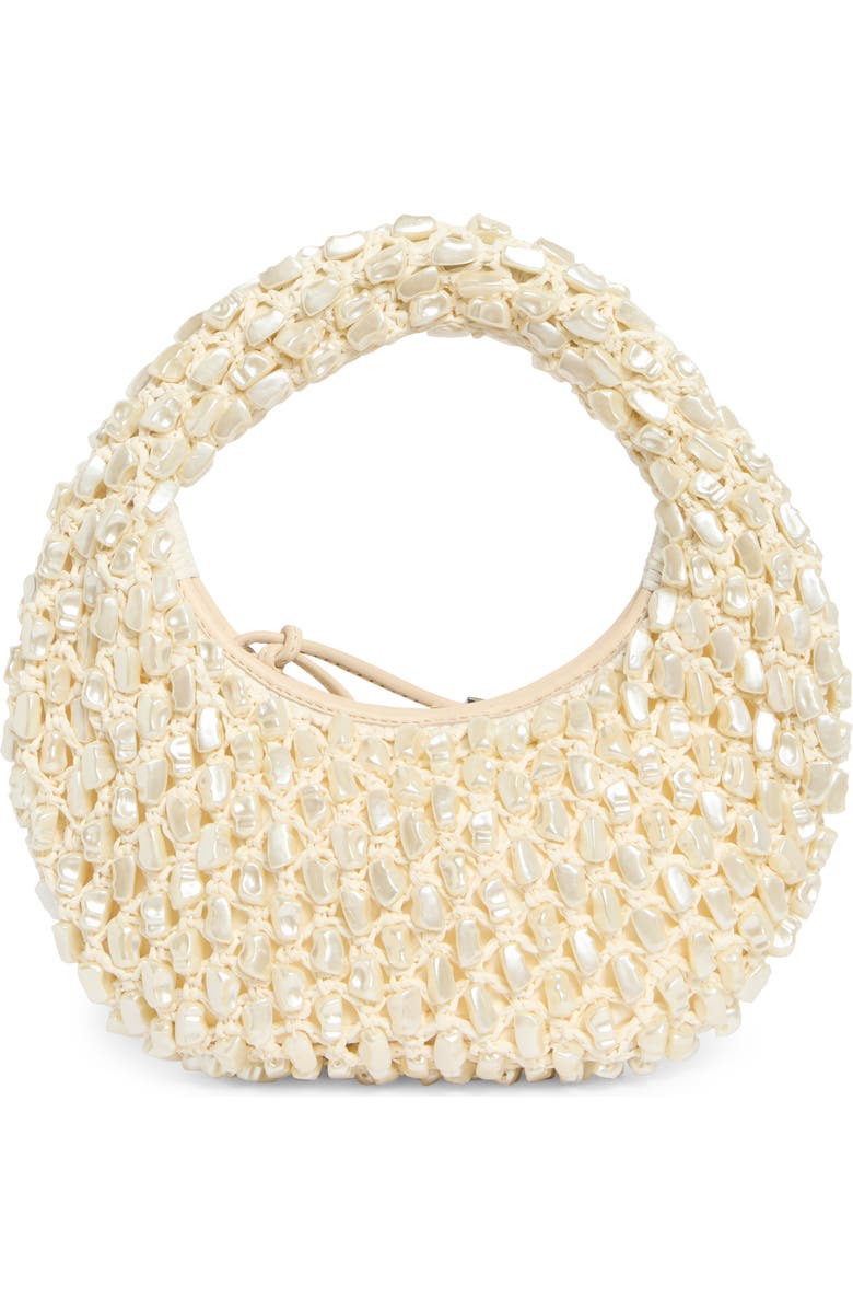 STAUD Reef Beaded Bag, Main, color, Cream