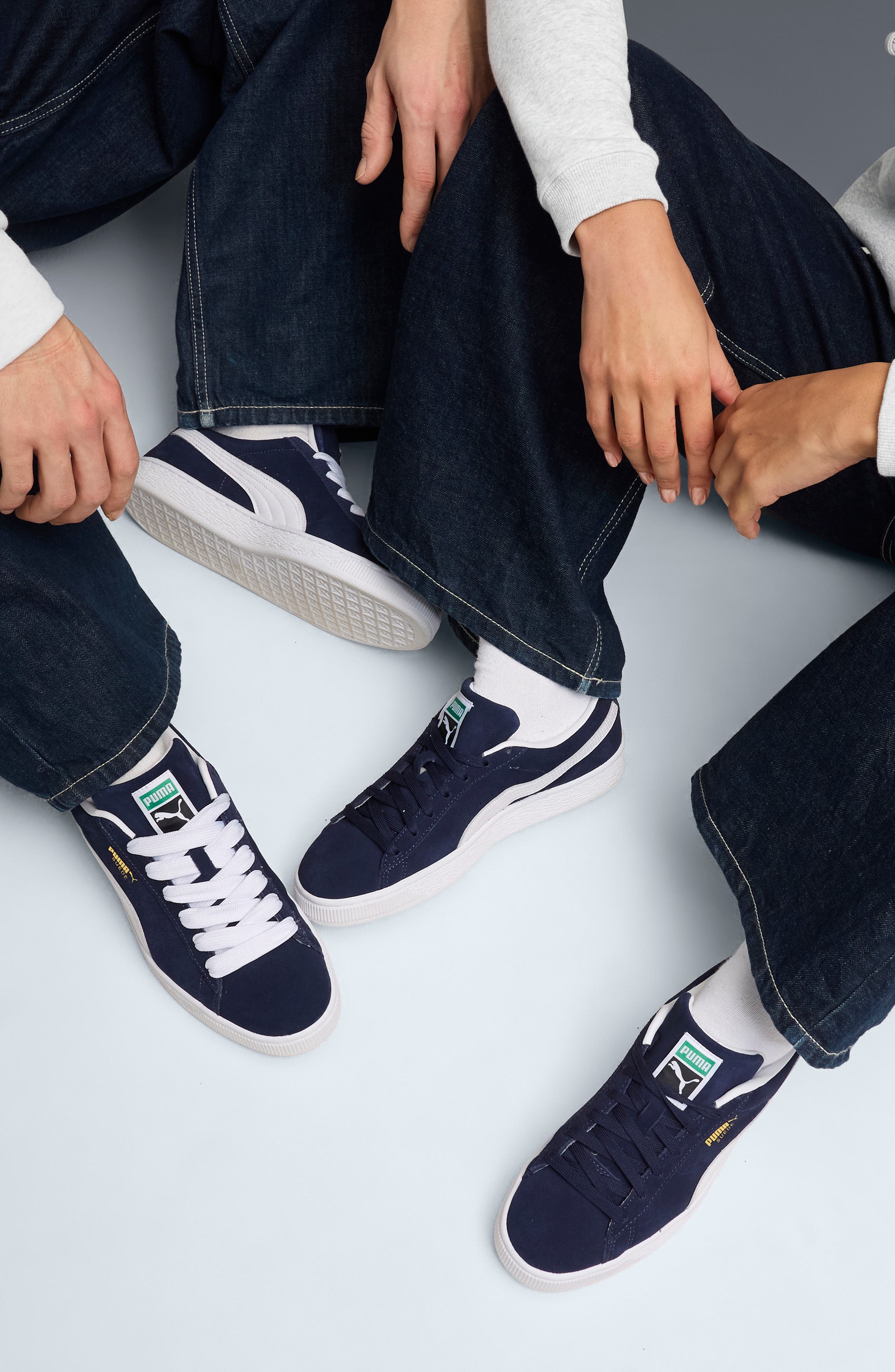 Suede Classic Sneaker, Alternate, color, PUMA NAVY/ PUMA WHITE