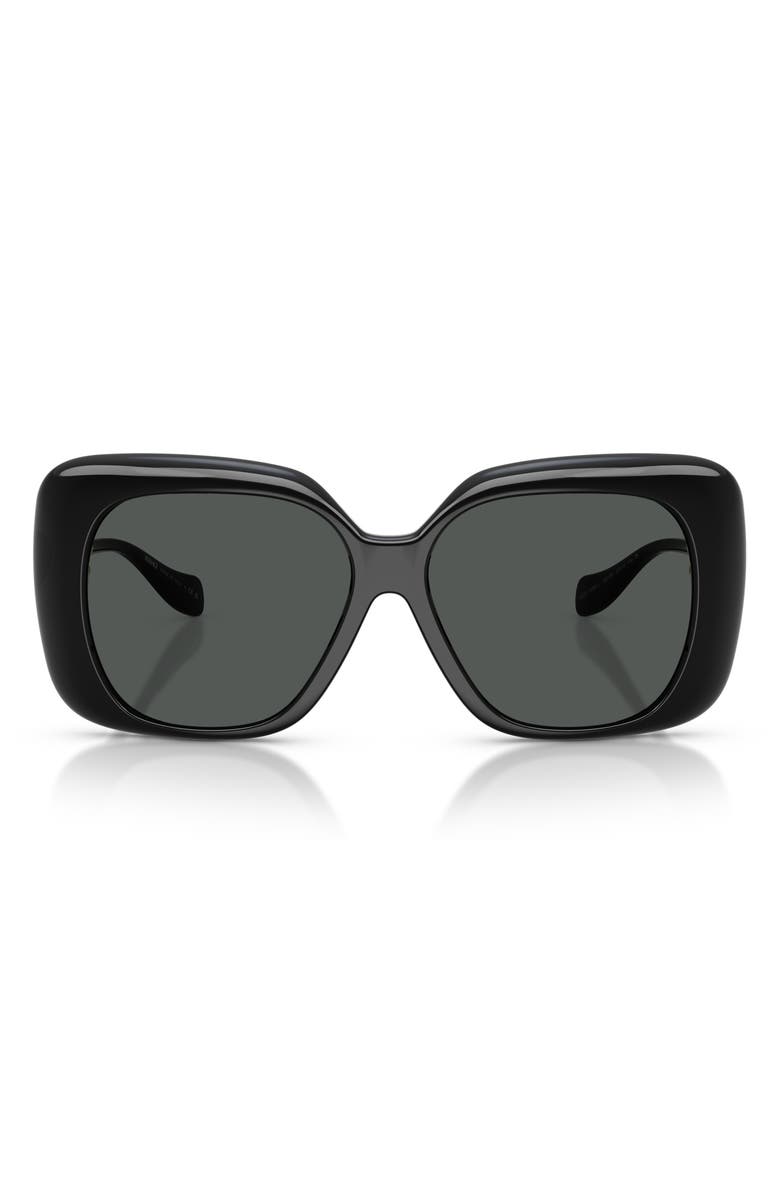 Versace 57mm Square Sunglasses, Main, color, Black / Dark Grey