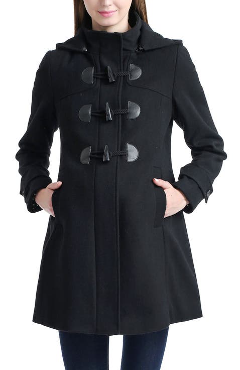 Paisley Maternity Duffle Toggle Wool Coat