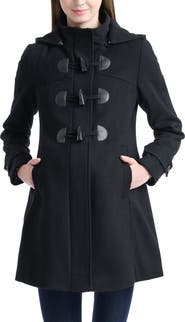 Kimi & Kai Paisley Maternity Duffle Toggle Wool Coat