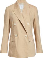 Eleventy Double Breasted Linen & Wool Jacket