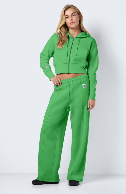 Noisy May Arya Wide Leg Sweatpants In Irish Green