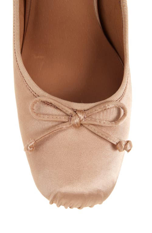 Jeffrey Campbell Nympha Ankle Wrap Pump In Natural Satin