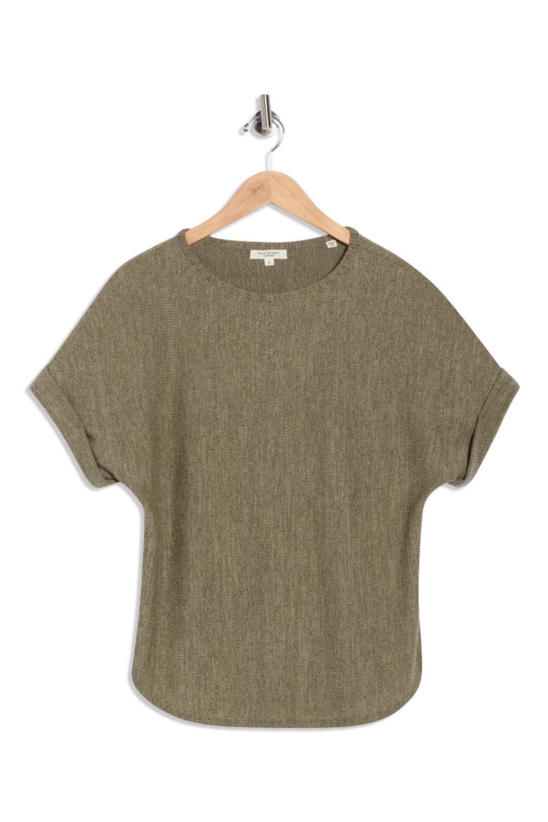 Short Sleeve Ribbed T-Shirt, Alternate, color, NEW SAGE