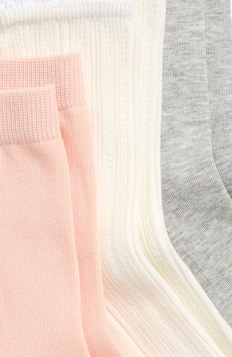 SKIMS Assorted 3-Pack Textured Crew Socks, Alternate, color, Marble Primrose Multi