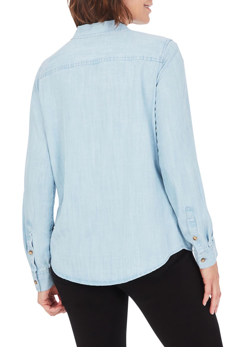 The Hampton Chambray Button-Up Shirt, Alternate, color, BLUEWASH