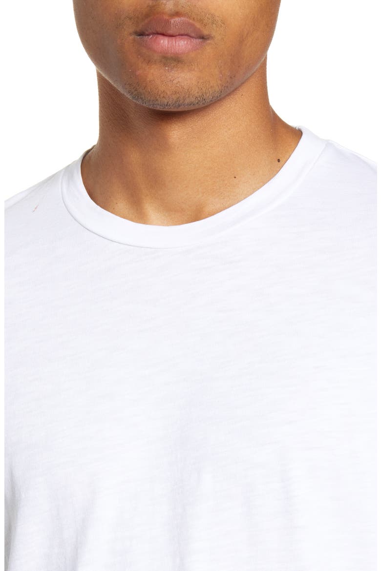 Scallop Slub Crewneck T-Shirt, Alternate, color, WHITE