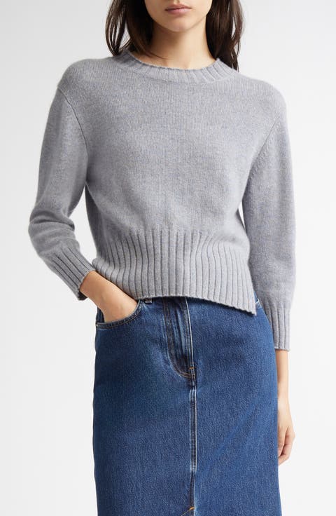 Mora Three-Quarter Sleeve Cashmere Sweater