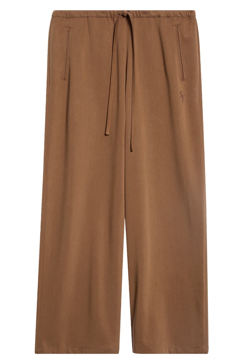 Team Wide Leg Drawstring Trousers, Alternate, color, BROWN