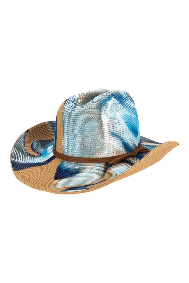 Drift Painted Cowboy Hat, Main, color, BLUE