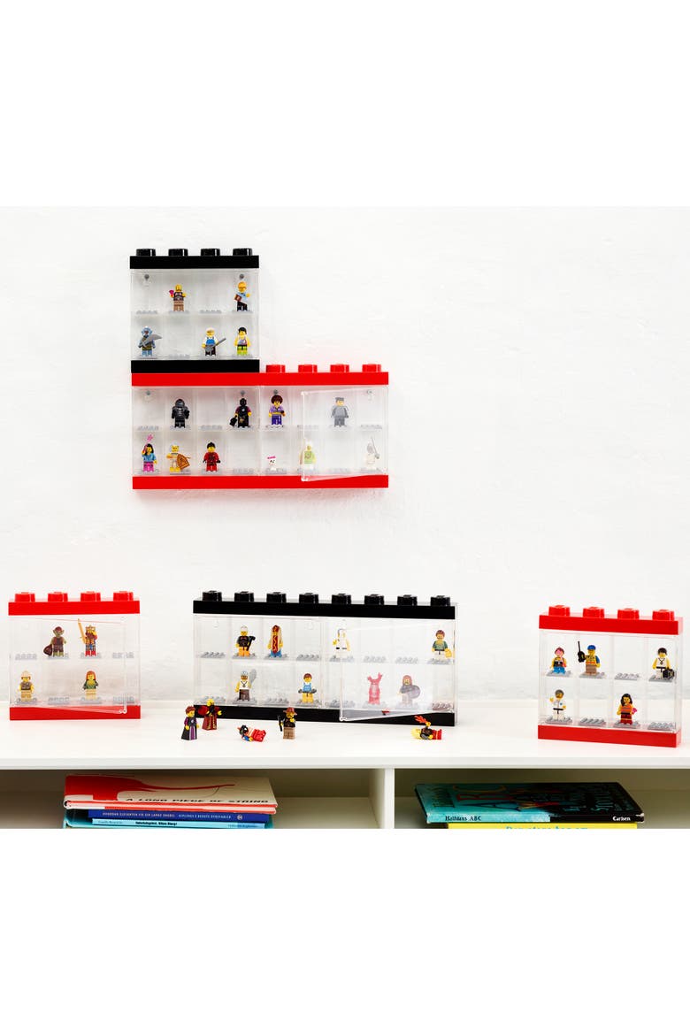 Minifigure Display Case 16, Alternate, color, Clear