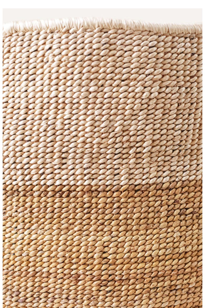 Two-Tone Banana Leaf Floor Basket, Alternate, color, Natural