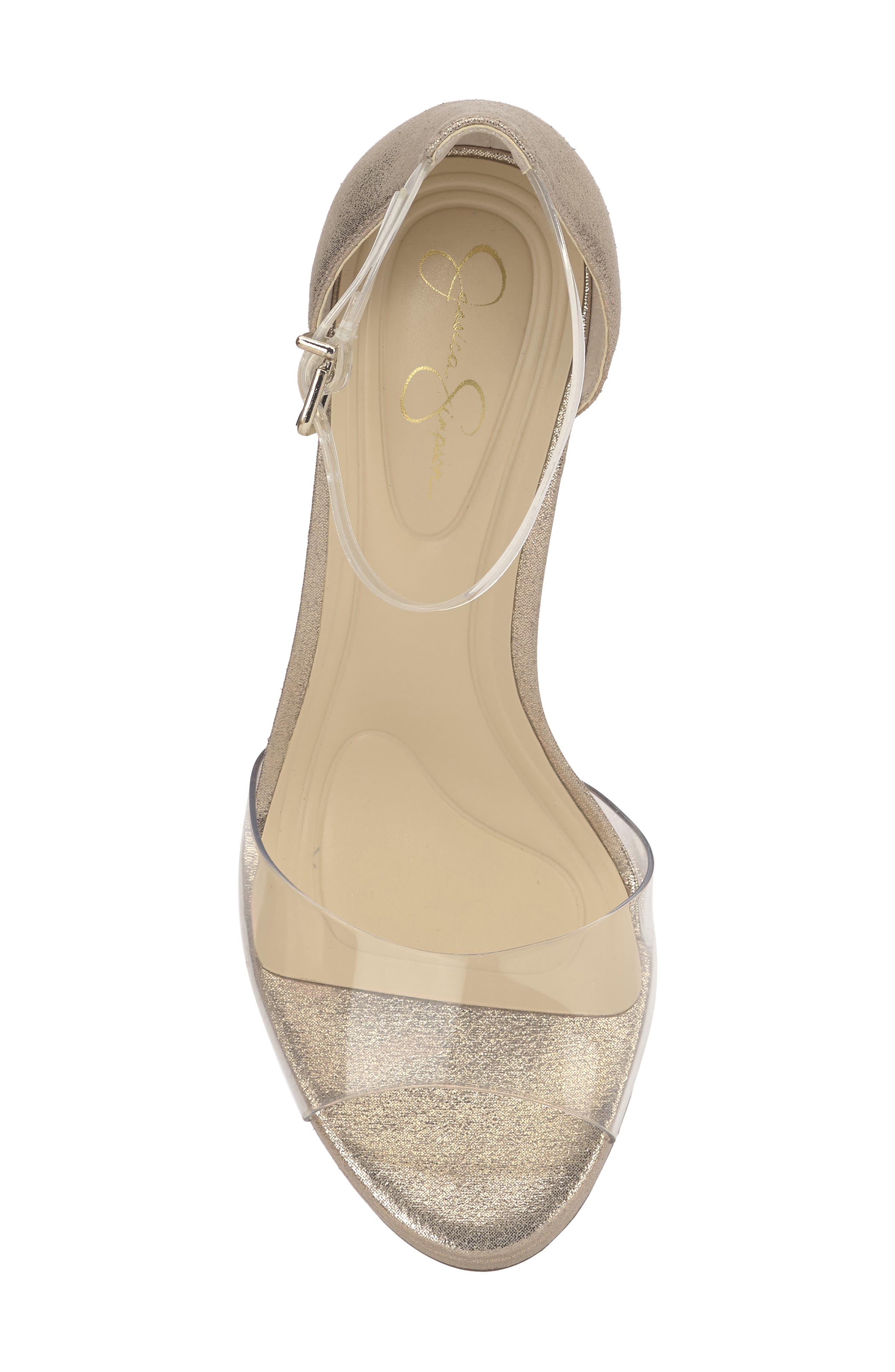 Daisile Ankle Strap Sandal, Alternate, color, CHAMPAGNE SHIMMER