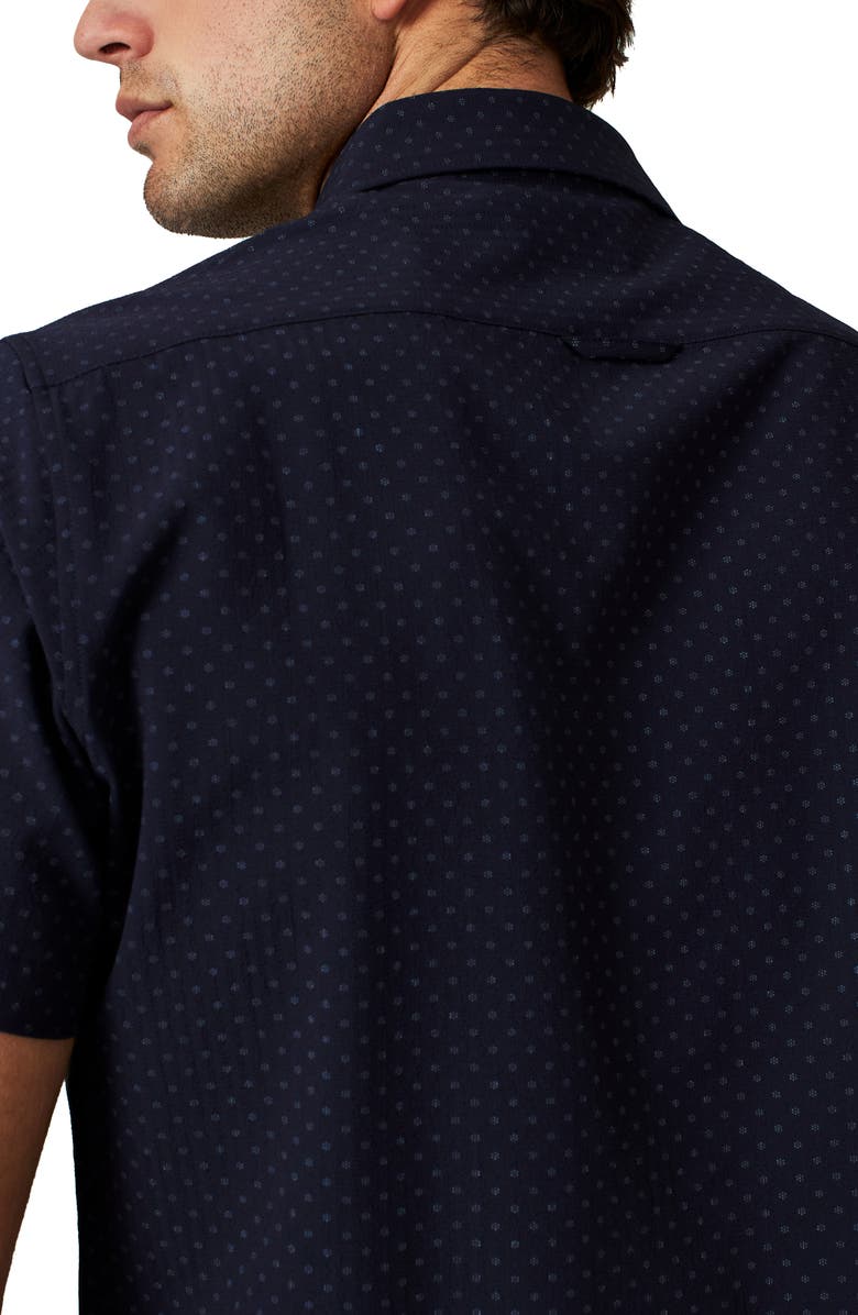 7 Diamonds Hana Neat Short Sleeve Stretch Button-Up Shirt, Alternate, color, 