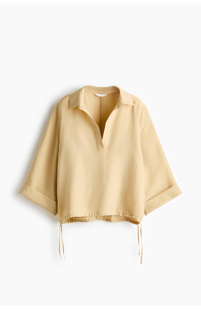 H&M Oversized Lyocell-blend Blouse, Main, color, Light Beige