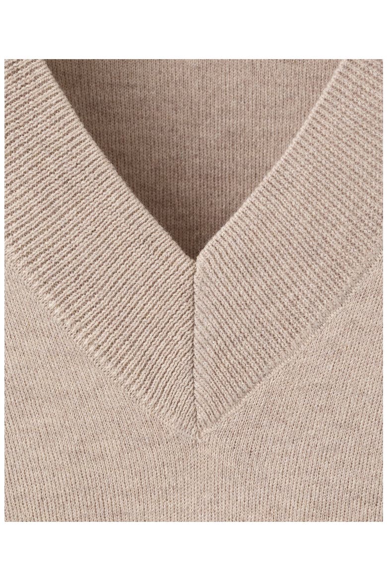 V-Neck Sweater, Alternate, color, LIGHT/ PASTEL BEIGE