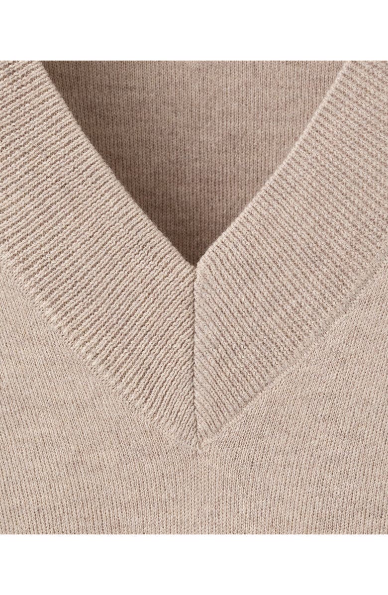MANGO V-Neck Sweater, Alternate, color, Light/ Pastel Beige