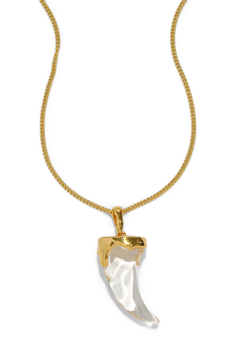 Alexis Bittar Liquid Lucite<sup>®</sup> Horn Pendant Necklace, Alternate, color, Gold/ Lucite