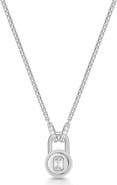 ANIA HAIE Cubic Zirconia Lock Pendant Necklace