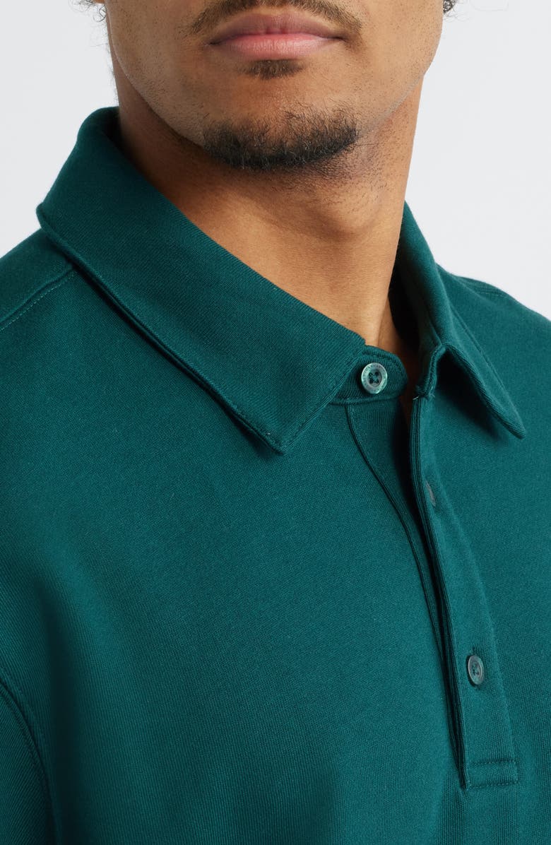 Carhartt Work In Progress French Terry Polo Sweatshirt, Alternate, color, Dark Fir