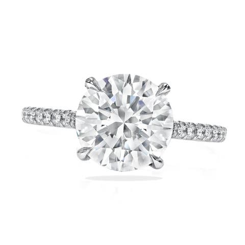 Round Brilliant Cut Lab Diamond Solitaire Engagement Ring 14K