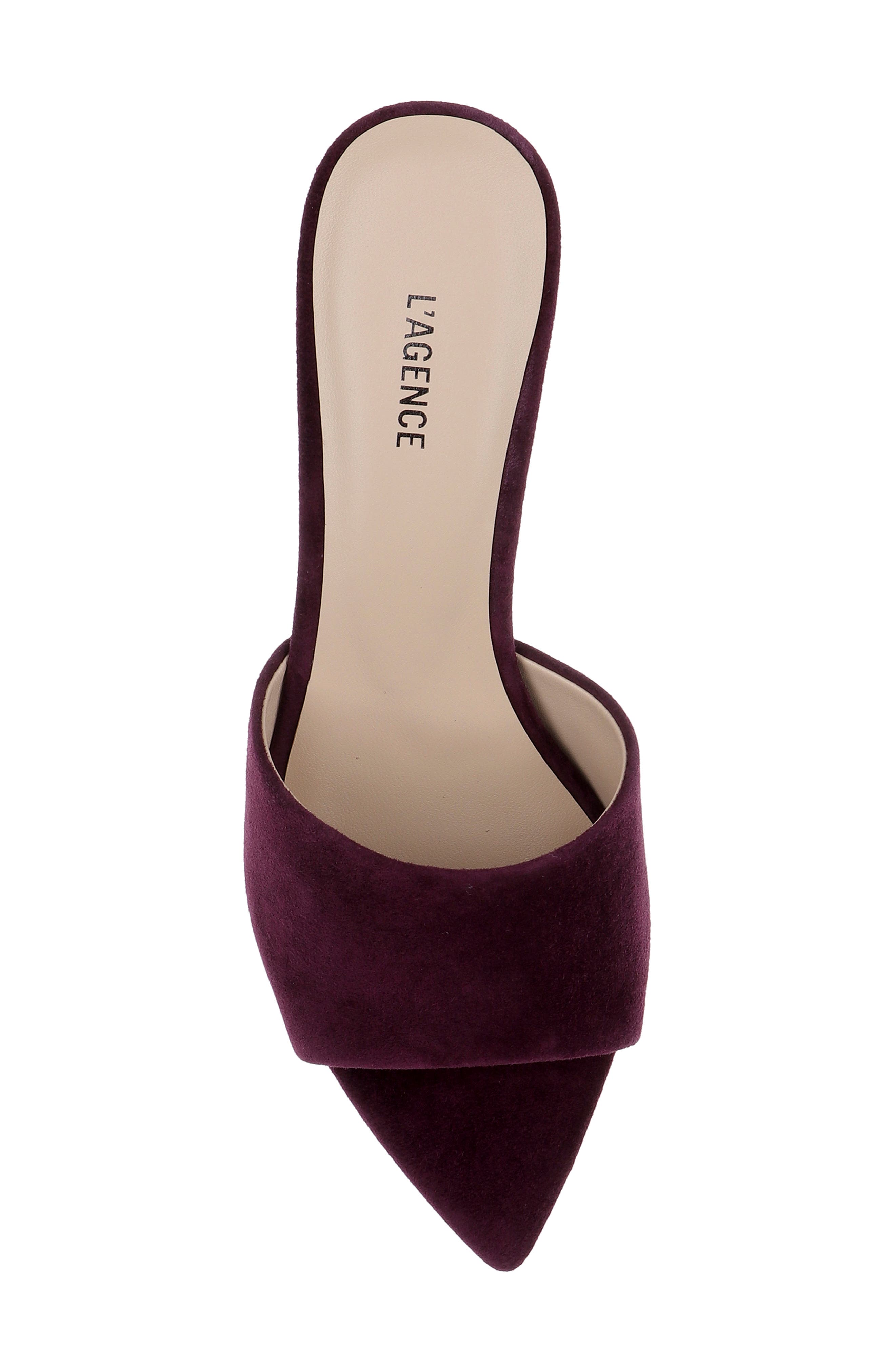 L'AGENCE Lolita VIII Mule, Alternate, color, Burgundy Suede