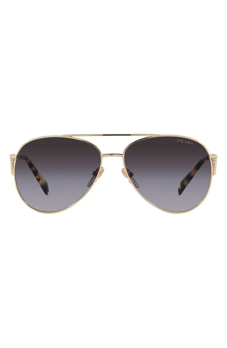 Prada 58mm Gradient Pilot Sunglasses, Main, color, 