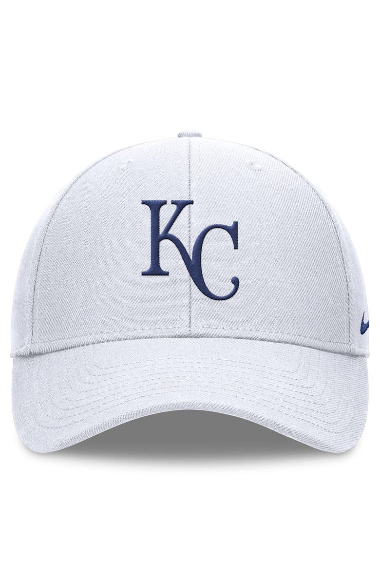 Nike Men's Nike White Kansas City Royals Evergreen Club Performance Adjustable Hat, Alternate, color, 